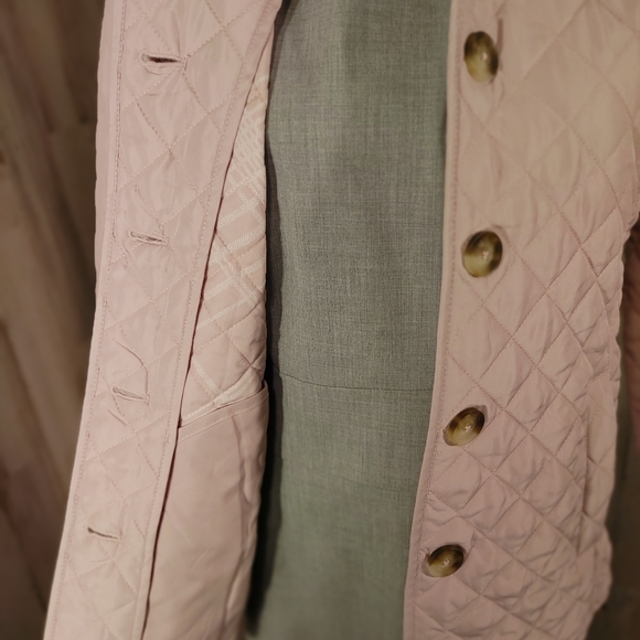 Chico's blush lightweight quilted jacket sz 0 - Picture 8 of 11